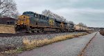 CSX 5296 leads a CSX grain train.